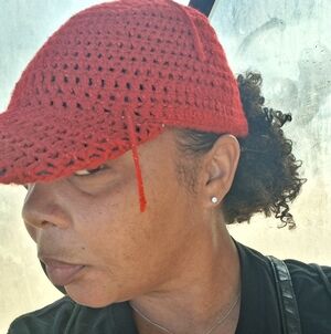 Elegant Red Crochet Hat